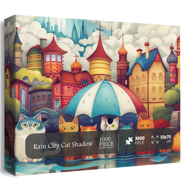 Rain City Cat Shadow Ombra Jigsaw Puzzle 1000 pezzi